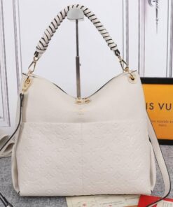 Louis Vuitton Monogram Empreinte Leather Maida Hobo White