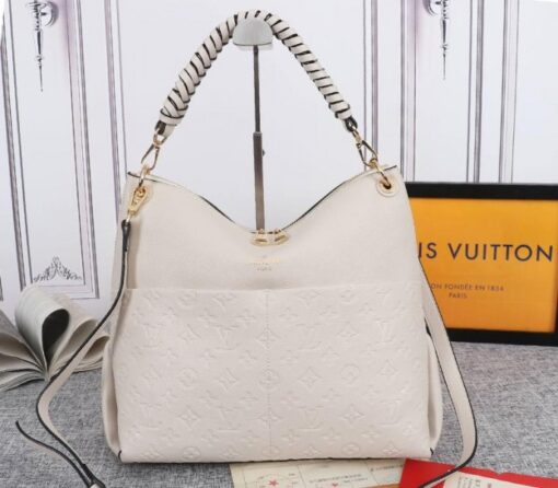 Louis Vuitton Monogram Empreinte Leather Maida Hobo White