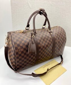 LOUIS VUITTON KEEPALL BANDOULI RE 50- DAMIER EBENE