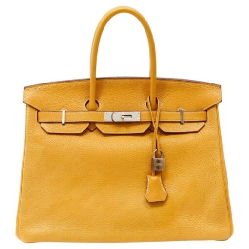 HERMES BIRKIN 35 YELLOW TOGO GOLD HARDWARE