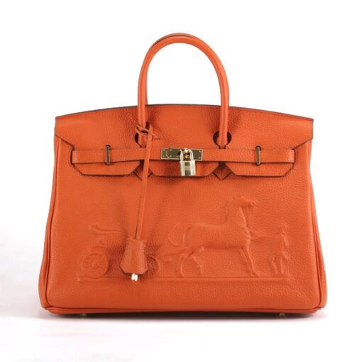 HERMES BIRKIN WITH EMBOSSED LOGO