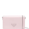 Prada-Triangle-logo small shoulder bag-pink