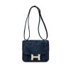 Hermès Blue Ocean Veau Doblis Constance 18 Palladium