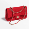 Chanel bag Wool & Gold-Tone Metal Red