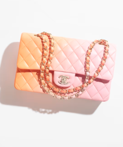 Chanel Bag Gradient Lambskin & Metal Pink & Orange