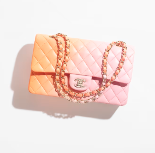 Chanel Bag Gradient Lambskin & Metal Pink & Orange