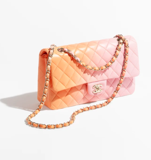 Chanel Bag Gradient Lambskin & Metal Pink