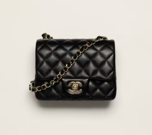 Chanel Bag Lambskin & Gold-Tone Metal Black