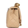 Chanel Mini Square Pearl Crush Flap Bag Beige