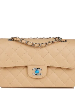 Chanel Small Classic Double Flap Bag Beige