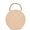 Vintage Chanel Round Vanity Bag Beige and Black