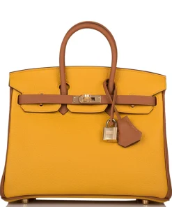 Hermès Special Order (HSS) Birkin 25 Jaune Togo Permabrass