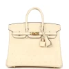 Hermès Birkin 25 Nata Ostrich Gold Hardware