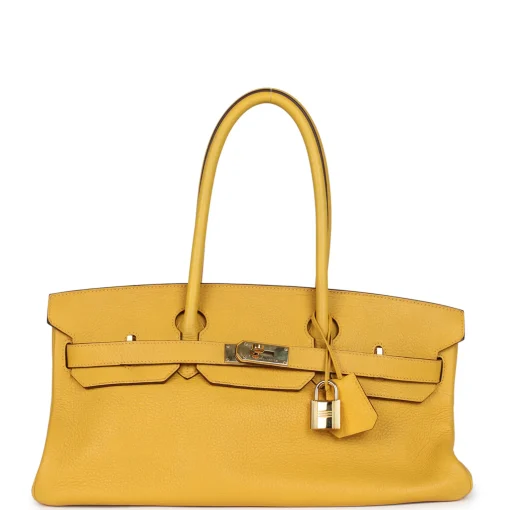 Hermès Shoulder Birkin 42 Clemence Gold