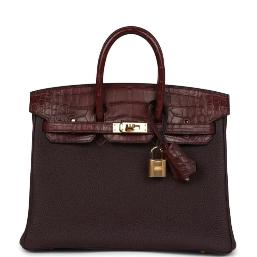 Hermès Birkin 25 Rouge Sellier Togo and Bourgogne