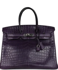 Hermès Birkin 35 Amethyst Matte Niloticus