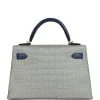 Hermès Kelly Sellier 20 Gris Perle and Bleu de Malte