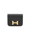 Hermès Black Epsom Constance Slim Wallet Gold