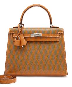 Hermès Naturel Sable Butler Sellier Losanges Kelly 25