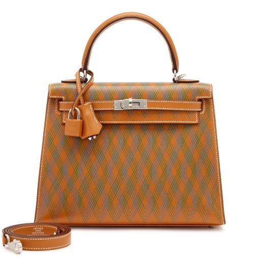 Hermès Naturel Sable Butler Sellier Losanges Kelly 25