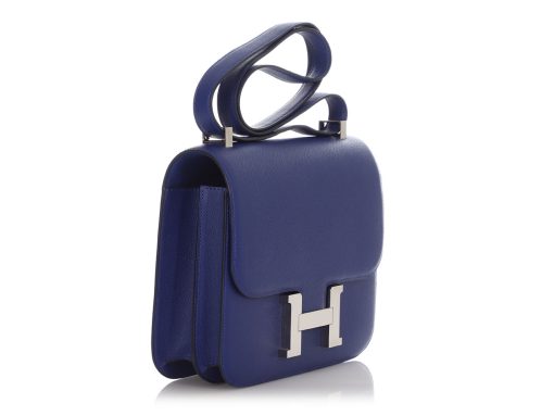 Hermès Bleu Electrique Epsom Constance 24 Palladium