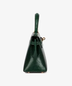 Hermès Vert Moyen Lizard Leather Vintage Kelly 20cm