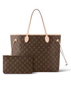 Louis Vuitton Neverfull Monogram 100% Cowhide Leather