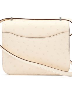 Hermès Nata Ostrich Mini Constance 18 Palladium