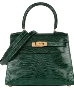 Hermès Vert Moyen Lizard Leather Vintage Kelly 20cm