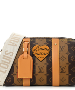 LOUIS VUITTON X NIGO Stripes City Keepall Brown