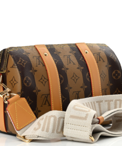 LOUIS VUITTON X NIGO Stripes City Keepall Brown