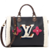 LOUIS VUITTON Calfskin Monogram Teddy Speedy Bandouliere 30 Black