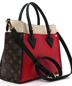 LOUIS VUITTON Calfskin Monogram On My Side Pirate red