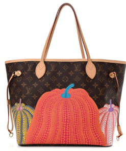 LOUIS VUITTON LV X YK Monogram Kusama Pumpkin Neverfull MM