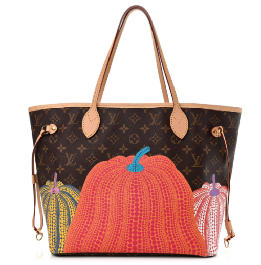 LOUIS VUITTON LV X YK Monogram Kusama Pumpkin Neverfull MM