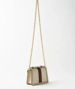 GUCCI Ophidia Supreme-Canvas and Leather Cross-Body Bag