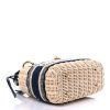 CHRISTIAN DIOR Wicker Oblique Mini Lady Dior Bag Blue