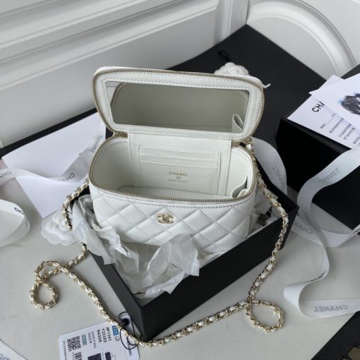 Chanel Vanity Handle White Braided