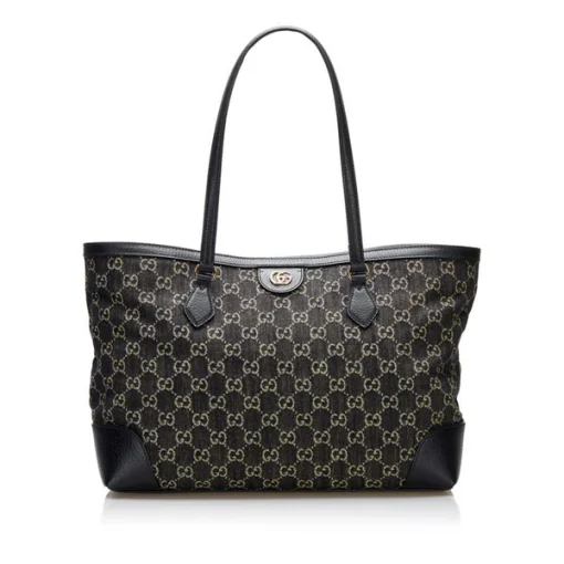 Gucci Ophidia GG Medium Tote Bag Canvas black