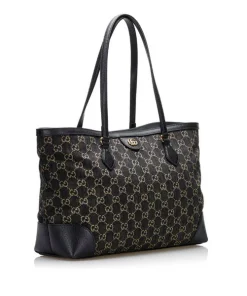 Gucci Ophidia GG Medium Tote Bag Canvas black