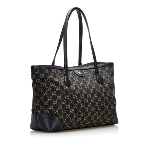 Gucci Ophidia GG Medium Tote Bag Canvas black