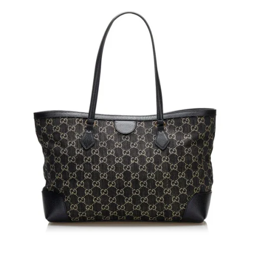 Gucci Ophidia GG Medium Tote Bag Canvas black