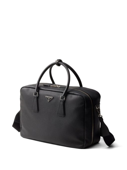 Prada leather work black bag