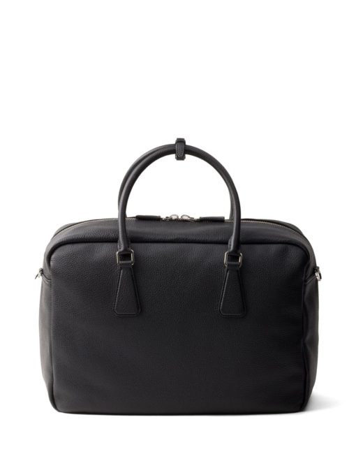 Prada leather work black bag