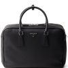 Prada leather work black bag