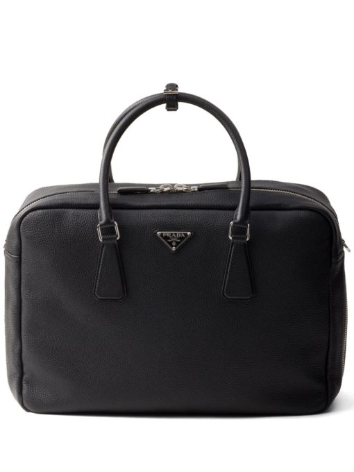 Prada leather work black bag