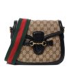 Gucci Monogram Ruinart Calfskin Shoulder Bag Beige Ebony Black