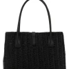 YSL Panier Logo Plaque Tote Black Bag