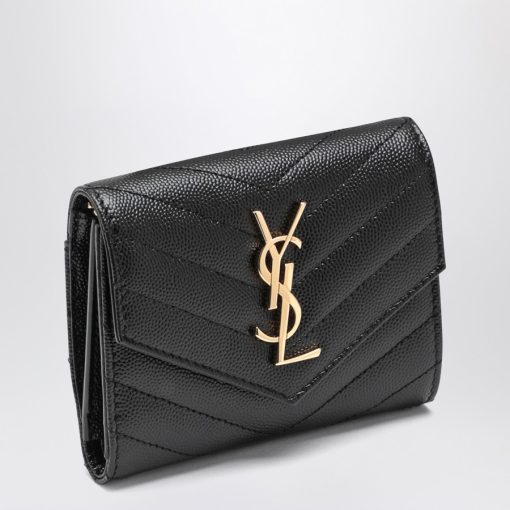 YSL Black Monogram small wallet