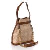 Dior Raffia Calfskin Cannage C'est Bucket Bag Natural